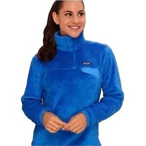 Patagonia ReTool Pullover Fleece Snap T Blue/Green Gorpcore Jacket Hoodie L